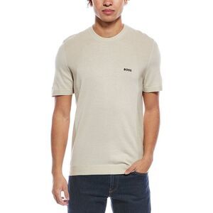 Hugo Boss Mens  Momentum Lite Crewneck Sweater, Beige